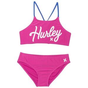 Hurley Big Girls Printed Bikini 2 Piece Set
